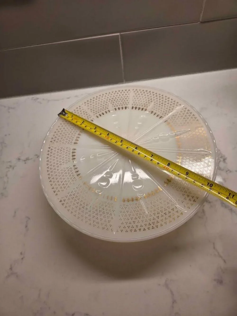 Vintage Anchor Hocking cake stand milk glass